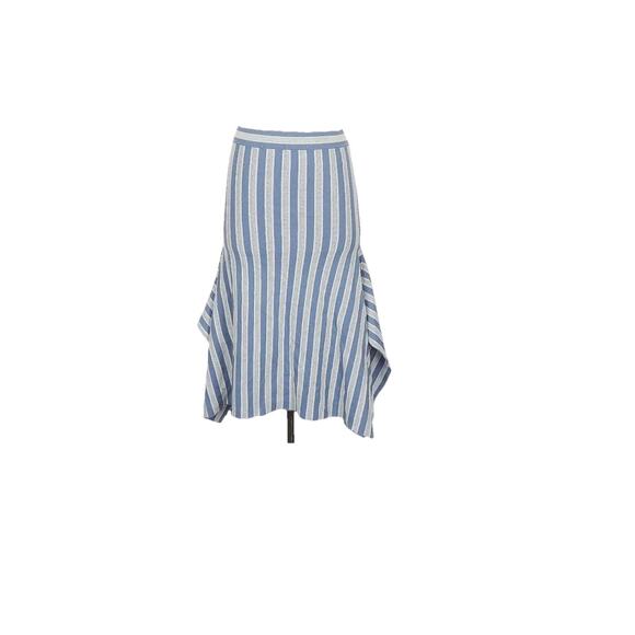 BCBG Maxazria Eden Stripes Skirt Size M Blue & White Stripes MSRP$268 - Picture 1 of 7